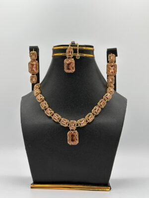 Golden Petal Necklace Set